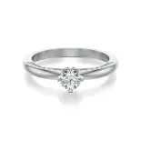 Pierścionek białe złoto z diamentami